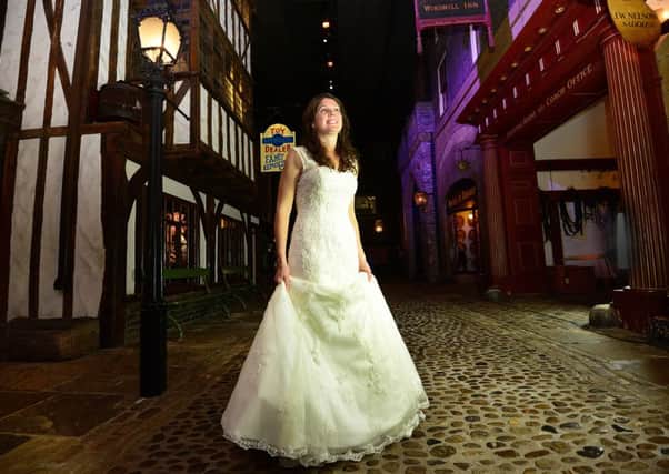 Jennifer Chadwick, wedding and events manager, on the Victorian Street, Kirkgate, York