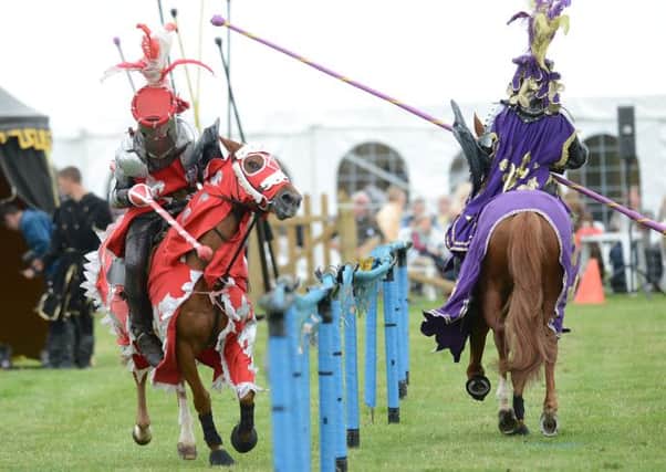Knights of Arkley jousting at the Chatsworth Country Fair