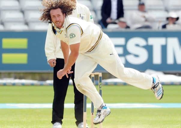 Ryan Sidebottom was in fine form for Yorkshire at Old Trafford, taking 3-42 against Lancashire.