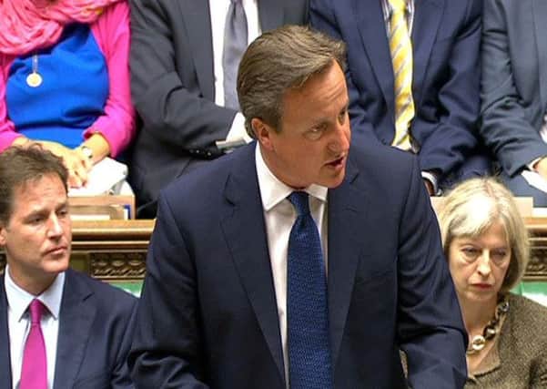 David Cameron speaks n the House of Commons