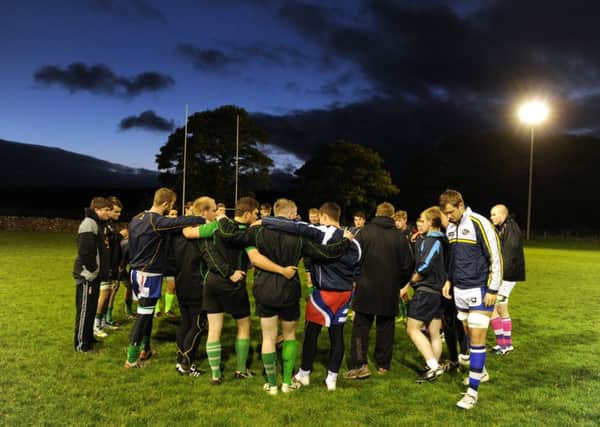 Wharfedale Rugby Union training session at Threshfield, Grassington.  Picture by Bruce Rollinson.