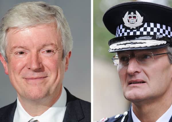 BBC Director General Tony Hall (left) and Chief Constable of South Yorkshire Police David Crompton