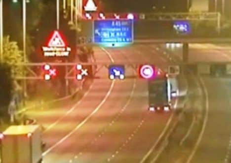 Lorries have ignored motorway warnings