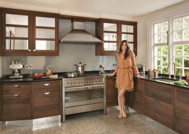 TV presenter Lisa Snowdon in a Smallbone kitchen.
