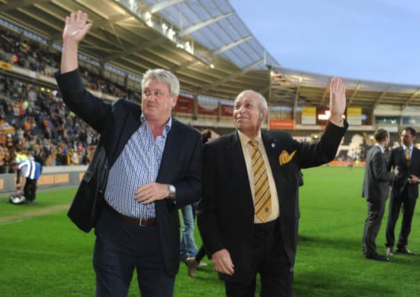 Hull City owner Assem Allam with Steve Bruce.