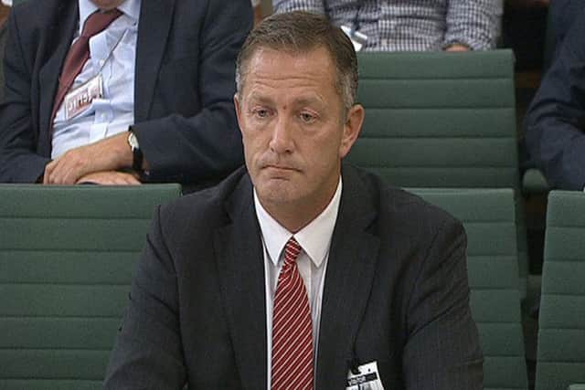 Former South Yorkshire Police and Crime Commissioner Shaun Wright appearing in front of the Home Affairs Select Committee