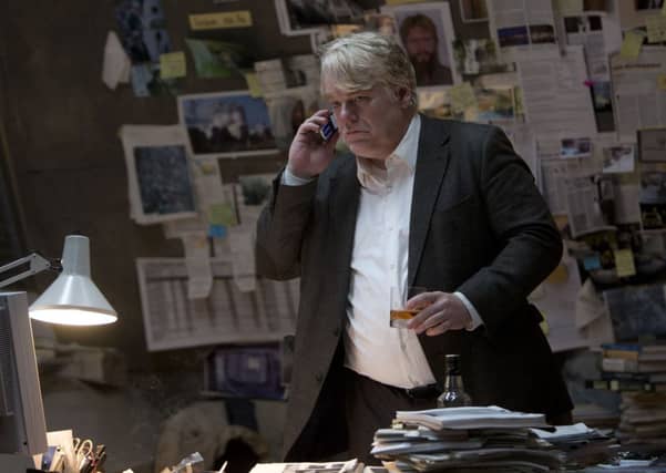 Philip Seymour Hoffman as German intelligence officer Gunther Bachmann in A Wanted Man.