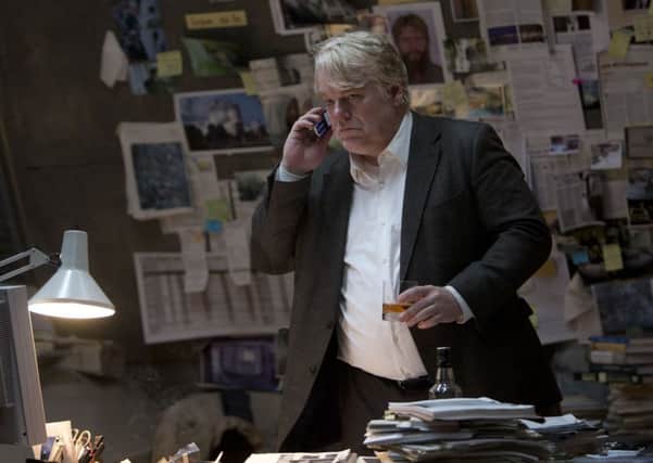 Philip Seymour Hoffman as German intelligence officer Gunther Bachmann in  A Wanted Man.