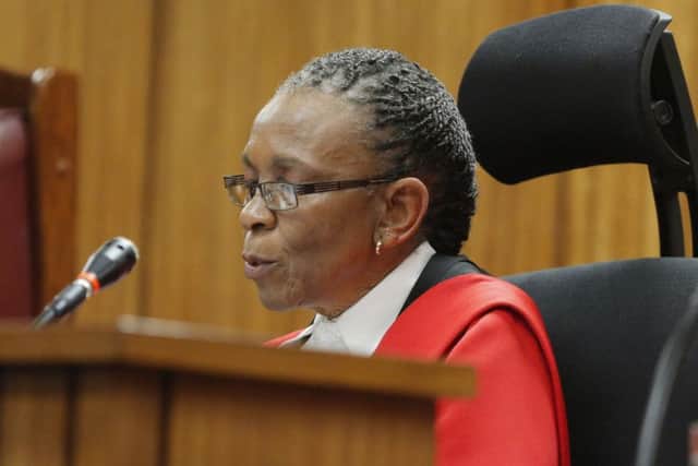 Oscar Pistorius hears the verdict from Judge Thokozile Masipa