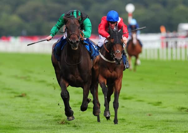 TREBLE HOPES: Times Up, ridden by Ryan Moore, seen above in 2013, has chalked up consecutive victories in the Doncaster Cup.