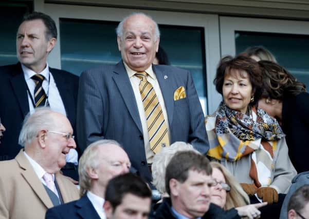 Hull City owner Assem Allam and family on the terraces