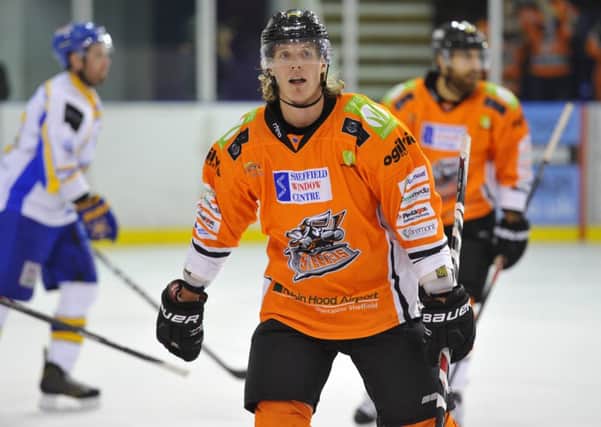 TARGET MAN: Michael Forney scored four goals for Sheffield Steelers over the weekend. Picture: Dean Woolley.