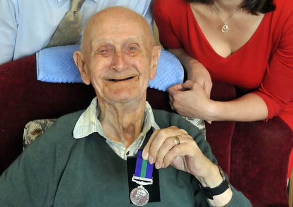 Peter Paylor has finally received his World War Two medal for service in Palestine 1945-1948
