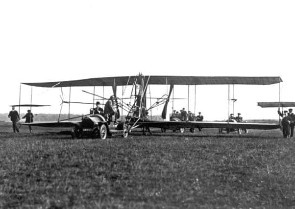 Col Cody's damaged plane in 1909