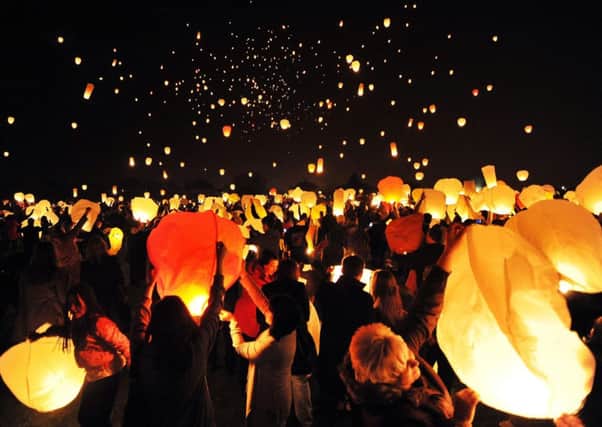 Communities are being advised not to use sky lanterns at bonfire night.  Pic: Tim Ireland/PA Wire