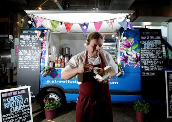 IN THE MIX:  Tom Hunter, from Street Fodder, one of the Street Food vendors within Trinity Kitchen.  PIC: James Hardisty