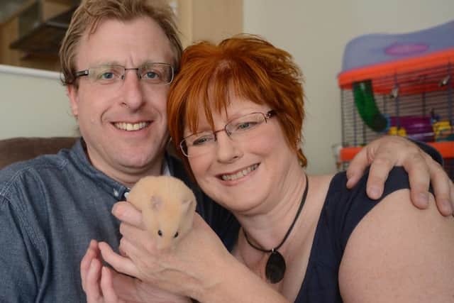 Rolo the Hamster belonging to James Hammond and Sharon Weavers became stuck in a drainpipe