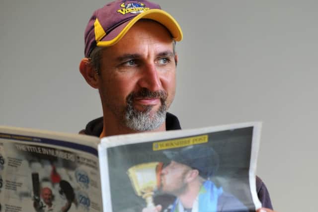 Jason Gillespie pictured with the Yorkshire Post supplement.