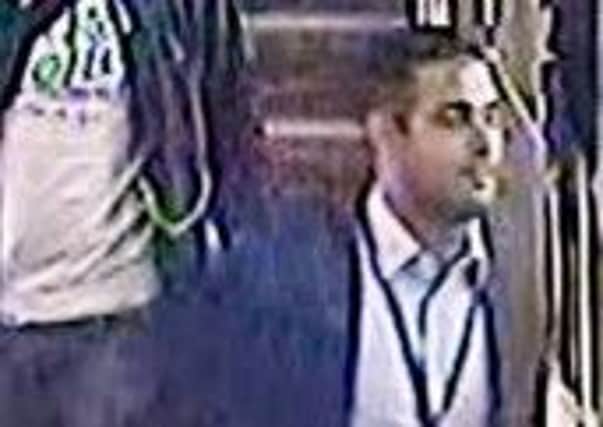 A CCTV image of a man police want to speak to.