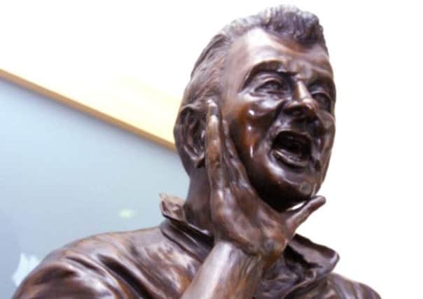 The bust of former Nottingham Forest manager Brian Clough, at the City Ground in Nottingham.