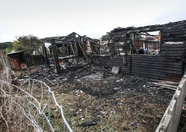 The scene on Graingers Road in Hornsea where over 20 dogs died in a fire. Picture: Ross Parry Agency