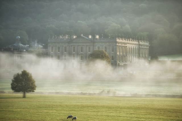Mist around Chatsworth House