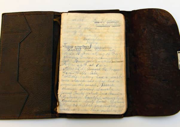 The war diary of Fred Jackson from Thurlstone, at The Road to War exhibition at Experience Barnsley