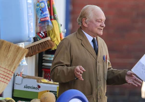 David Jason  rehearses on set in Doncaster for Still Open All Hours. Picture: Ross Parry Agency