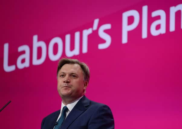 Shadow Chancellor Ed Balls speaks at Manchester Central, during the Labour Party Annual Conference.