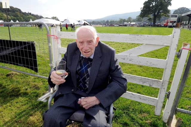 Bert Verity, 101, of Harrogate enjoying today's Nidderdale Show.