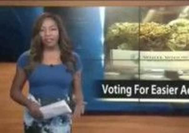 Charlo Greene, a TV reporter in Alaska, quit her job using a four-letter swear word on live TV, outing herself as the owner of an Alaskan cannabis club