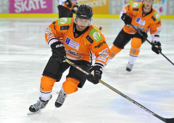 Sheffield Steelers' Tyler Mosienko will make his competitive debut for the club against Cardiff Devils on Saturday. Picture: Dean Woolley.