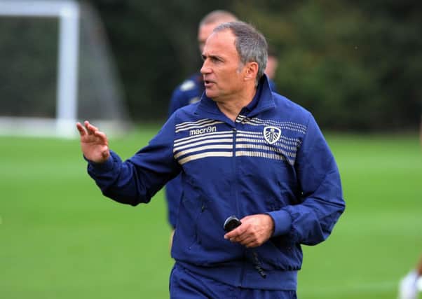Head coach Darko Milanic takes training at Thorp Arch. PIC: Varley Picture Agency