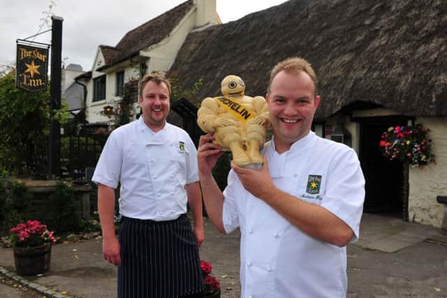 At the Star Inn at Harome near Helmsley Andrew Pern, right, with his head chef Stephen Smith