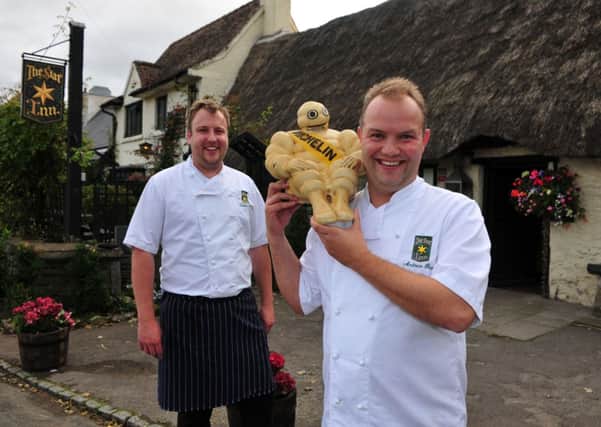 At the Star Inn at Harome near Helmsley Andrew Pern, right, with his head chef Stephen Smith