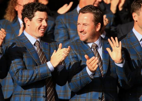 Europe's Rory McIlroy (left) and Graeme McDowell