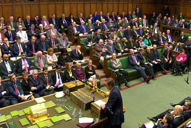 Prime Minister David Cameron speaking about military action against IS in the House of Commons