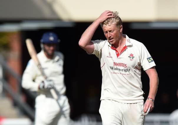 Lancashire captain and acting coach Glen Chapple shows his frustration at Old Trafford on the day his team were relegated.