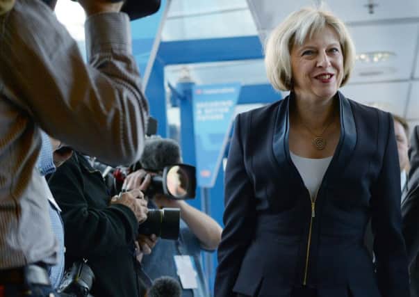 Home Secretary Theresa May before her address to the Conservative Party conference.