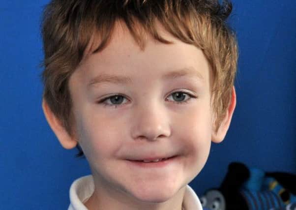 Five-year-old Harvey Thompson from York