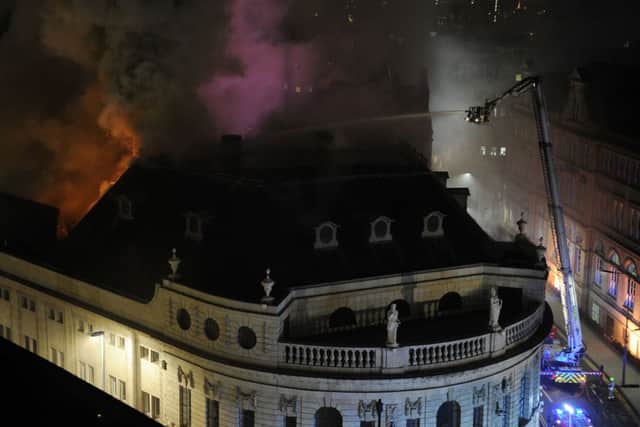 The fire at the Majestic nightclub building
