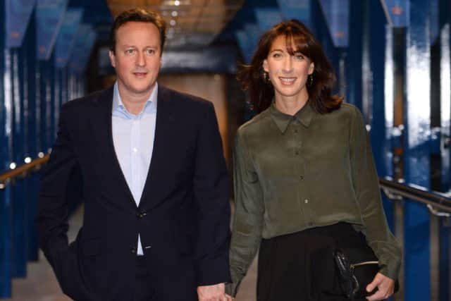 David Cameron and his wife Samantha at the Conservative Party's conference in Birmingham.