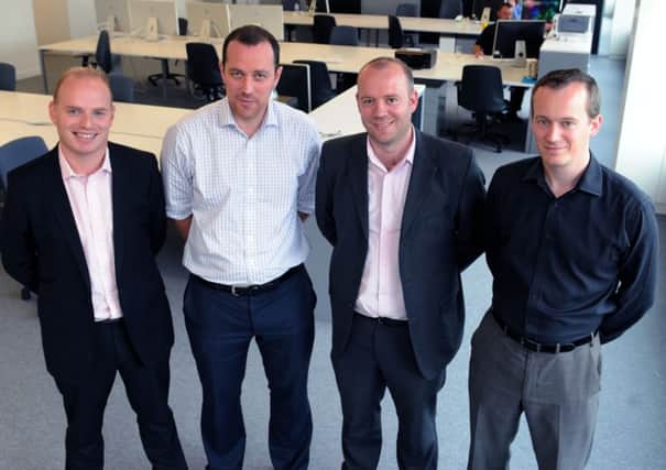 Leeds Digital Hub tennants Immedia Solutions. From left, Tom Walton, Matt Gaffney, Paul Henshaw and Dan Rathbone.