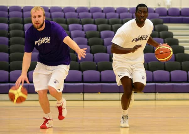 Leeds Force's Oliver Hylands and Armand Anebo.
