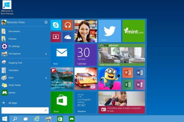 Windows 10 and its start menu