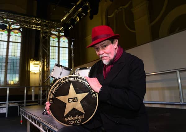 Musician Bill Nelson is presented with his Wakefield Star at Unity Works for his contribution to music. 
Picture Scott Merrylees
