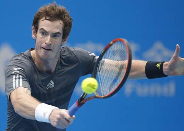 Andy Murray in action in Shanghai