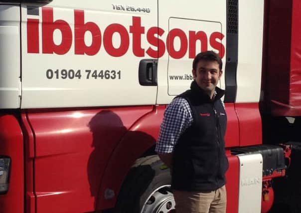 James Hopwood, a member of the Future Farmers of Yorkshire and a director at Ibbotsons Produce Limited.