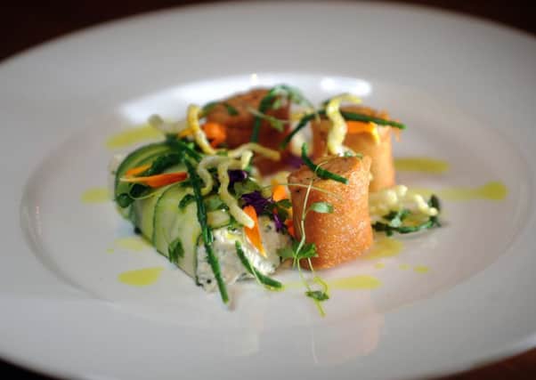 The Clocktower Restaurant, Rudding Park, Harrogate: Whitby Crab Canneloni. Picture by Simon Hulme