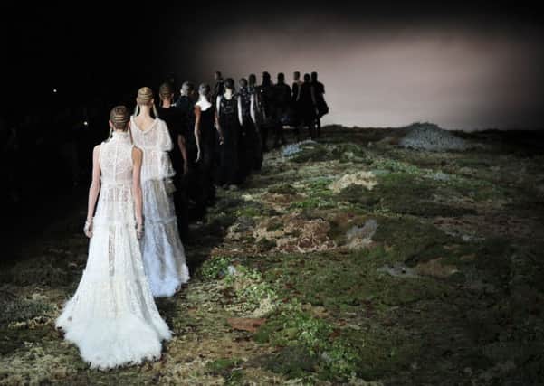 Fantasy fairytale and on the  Alexander McQueen fashion actwalk in Paris
